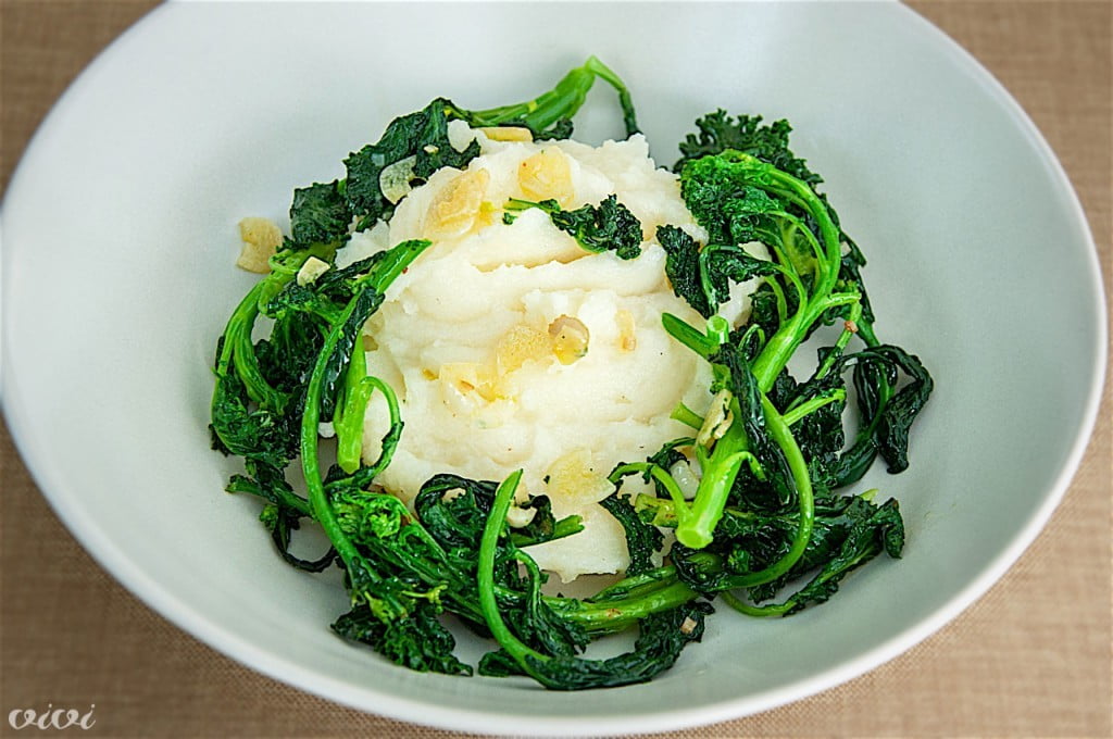 Listnati ohrovt in pire krompir