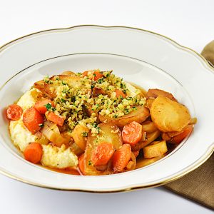 prazena zelenjava polenta