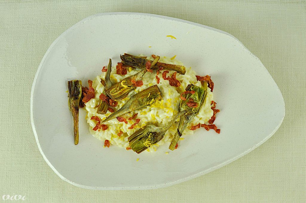 rizota z articokami in limono