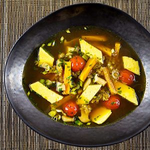 dashi s sladkim krompirjem in leco