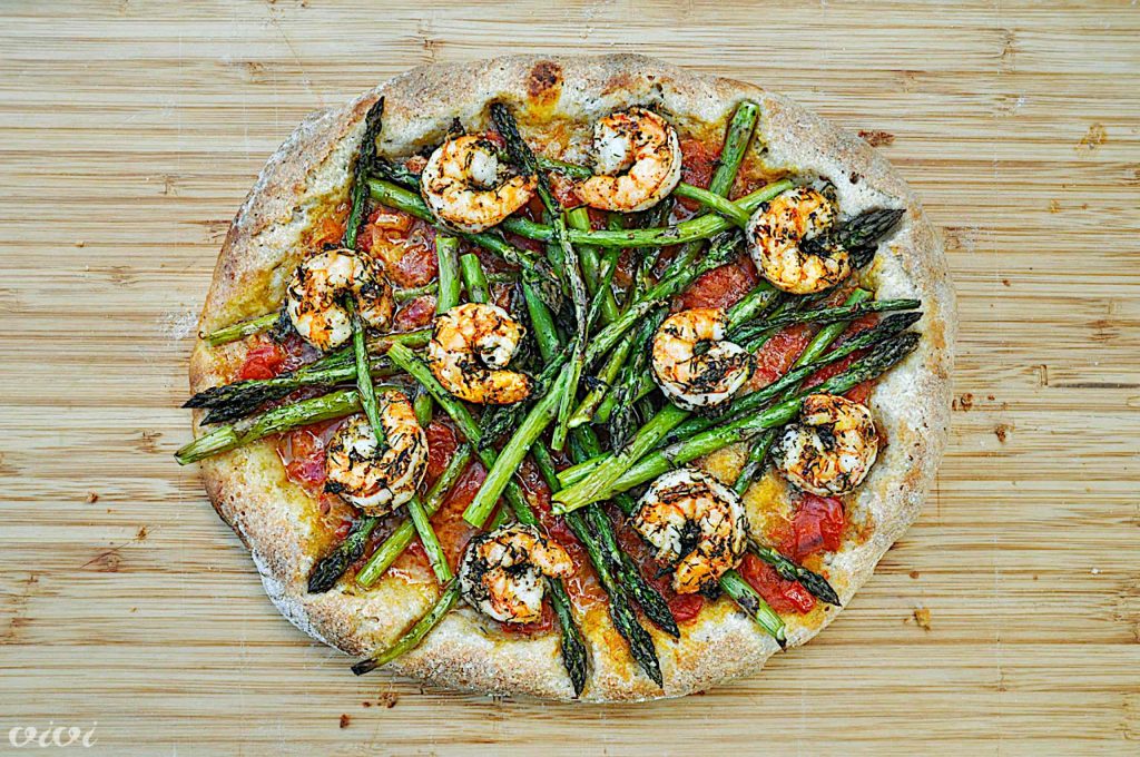 pizza šparglji kozice azijska