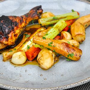 zažgani piščanec s tamarindovo omako