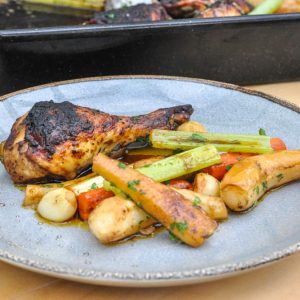 zažgani piščanec s tamarindovo omako