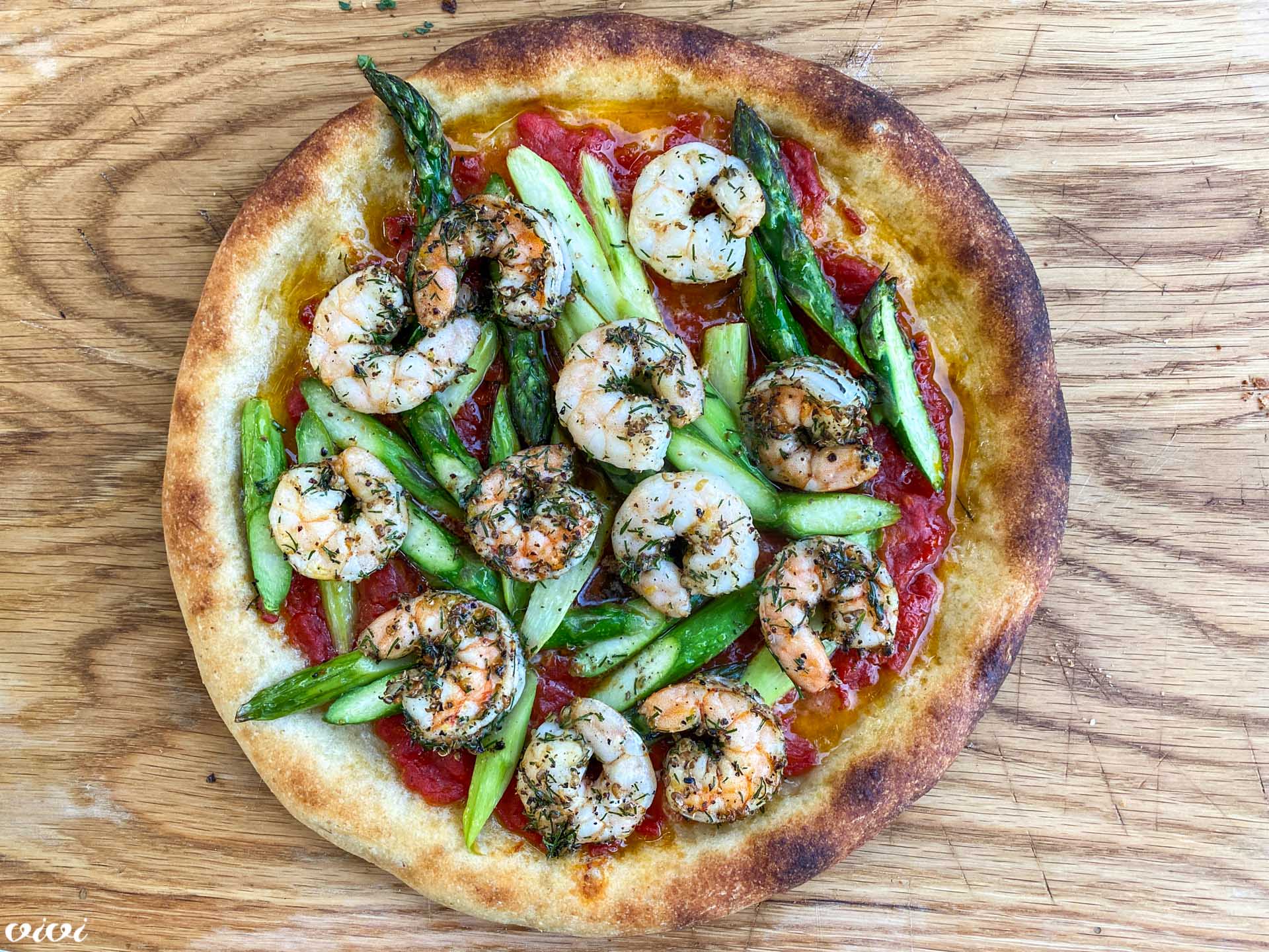 pizza šparglji kozice2