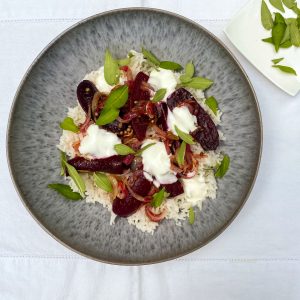 rdeča pesa s čebulo na basmati rižu2