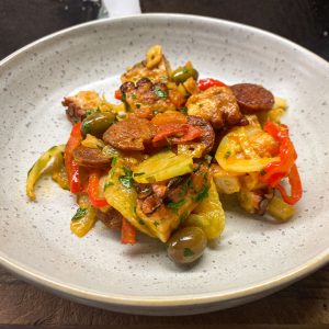 hobotnica in chorizo v topli solati2