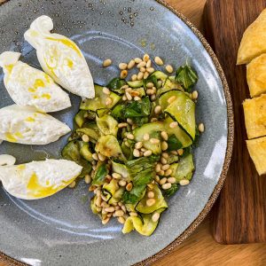 Zelenjavni žar, šparglji, šitake, bučke6