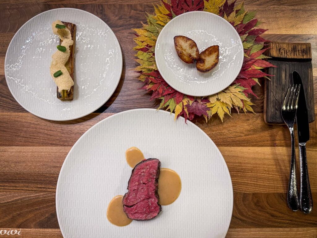 Posestvo Gjerkeš, goveji file in kostanji, topinambur in por13