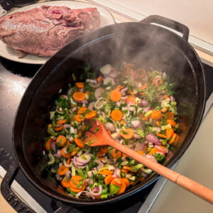 Brasato, zelenjava, priprava4