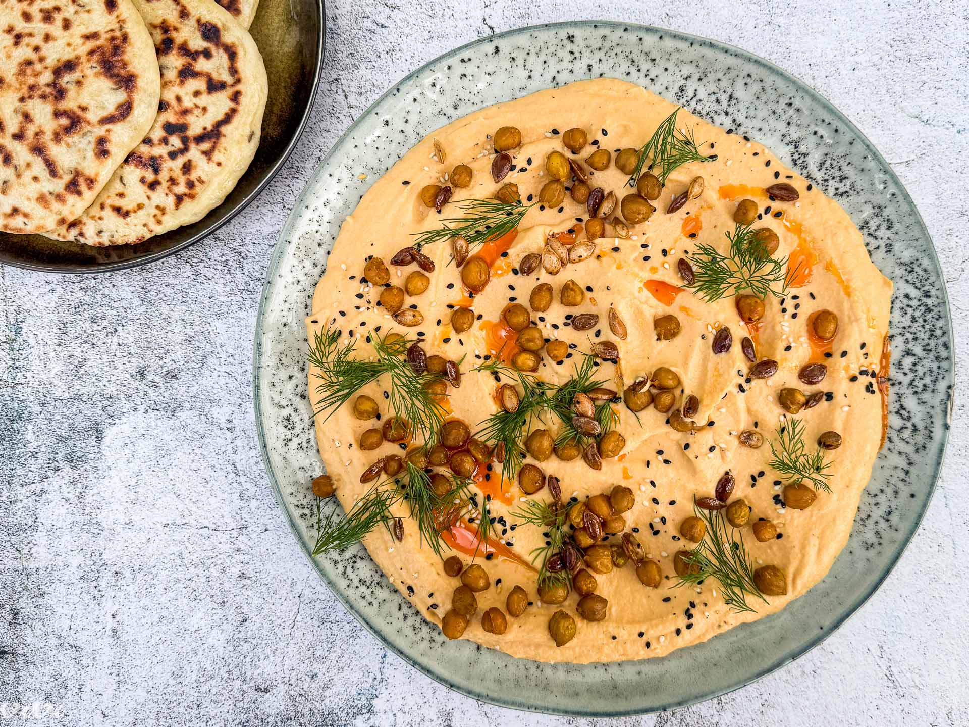 Bučin humus, naan, kraljeve kozice12