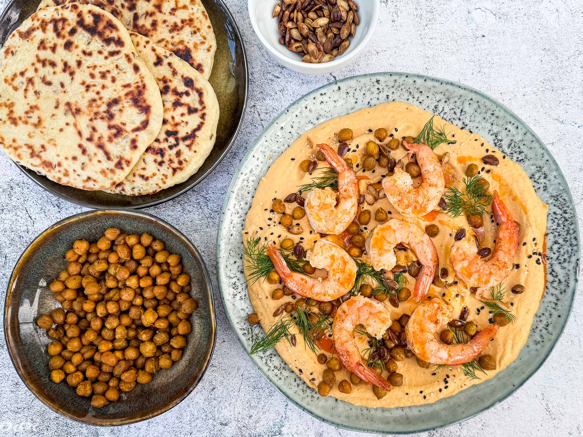 Bučin humus, naan, kraljeve kozice18