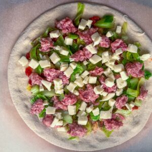 Pizza, zelje in salsiccia, priprava7