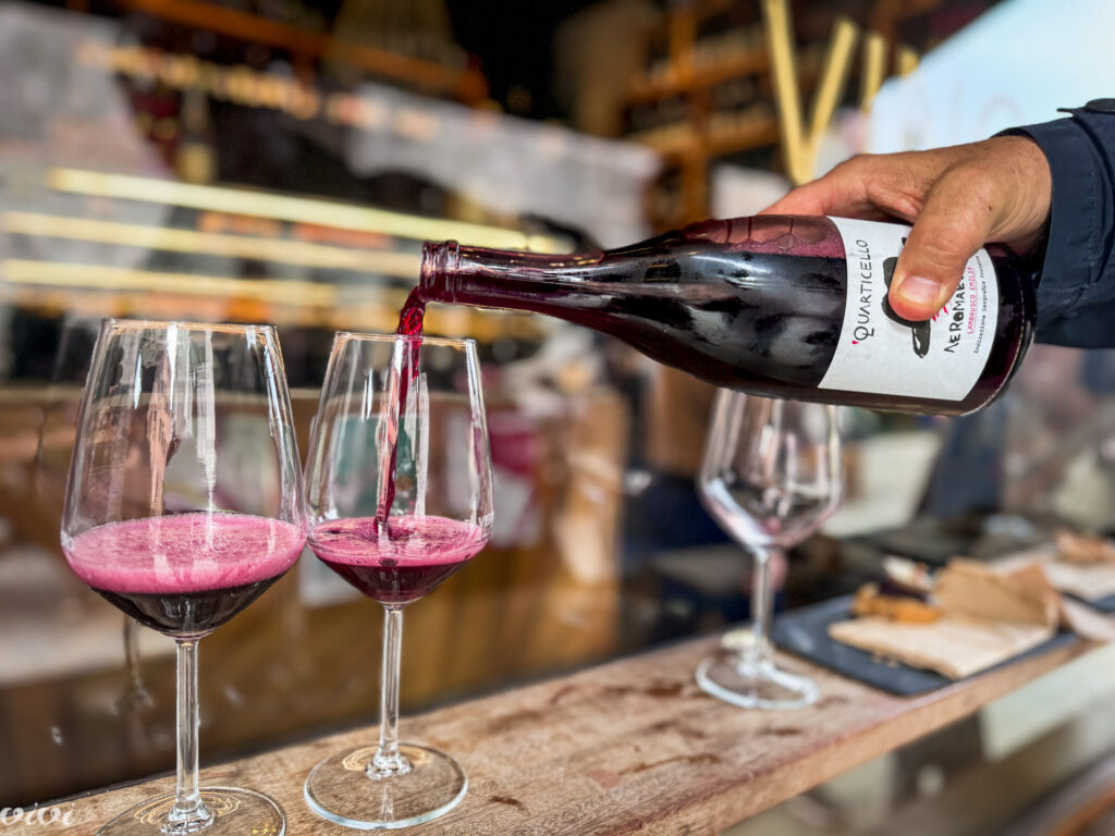 Vino vero, lambrusco Quarticelli2