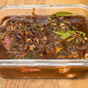 Vratovina v marinadi črnega piva, priprava2