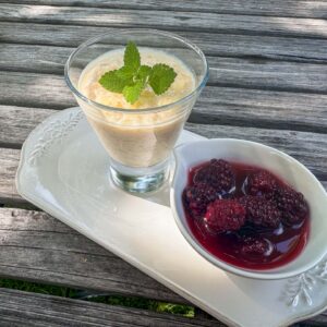 Mlečni riž z rumom in robidami19