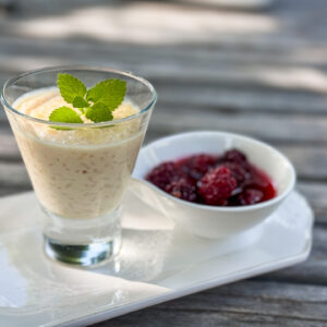 Mlečni riž z rumom in robidami26