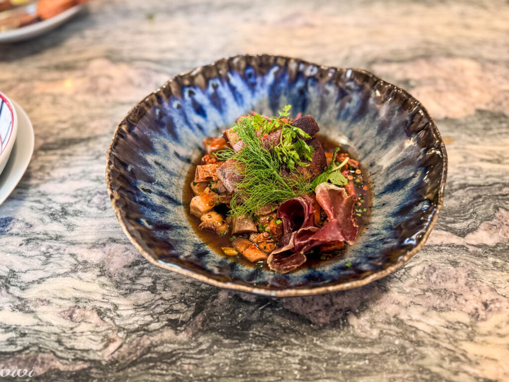 Chez Mattin, foie gras, pršut, gobe7