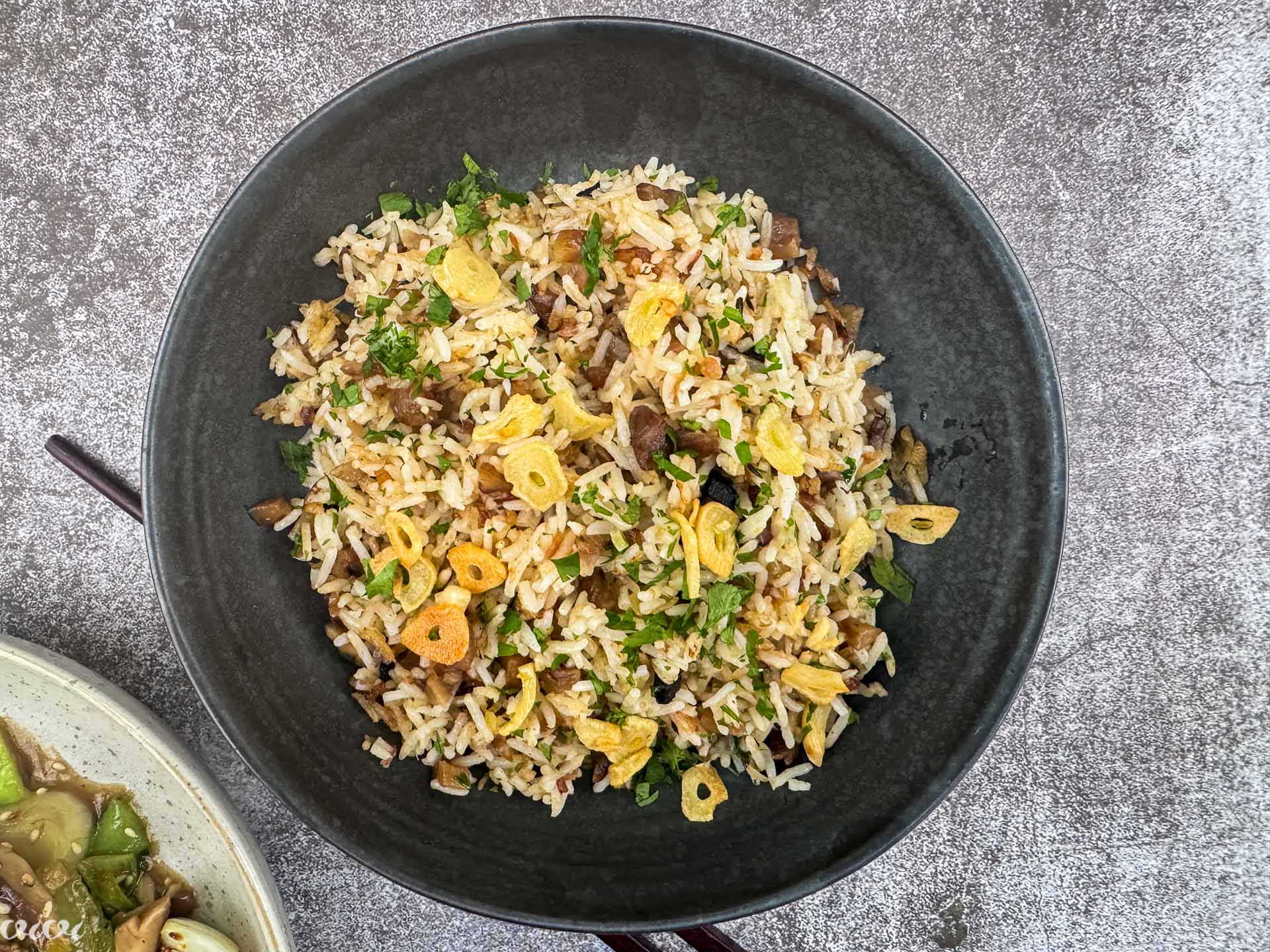 Pečen riž s čebulo in kostanji4