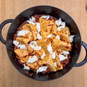 Odprta lazanja s klobaso, priprava5