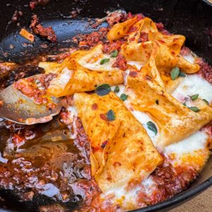 Odprta lazanja s klobaso62