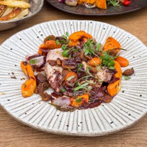 Svinjski kotlet v čokoladni omaki, buča in kumkvat31