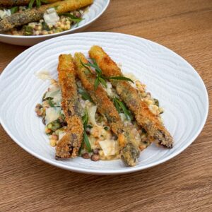 Fregula s šparglji in fontina sirom10