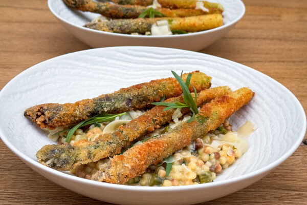 Fregula s šparglji in fontina sirom8