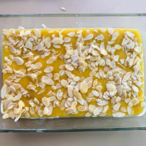 Koruzni puding s pomarančo, mandlji in kardamomom, priprava4