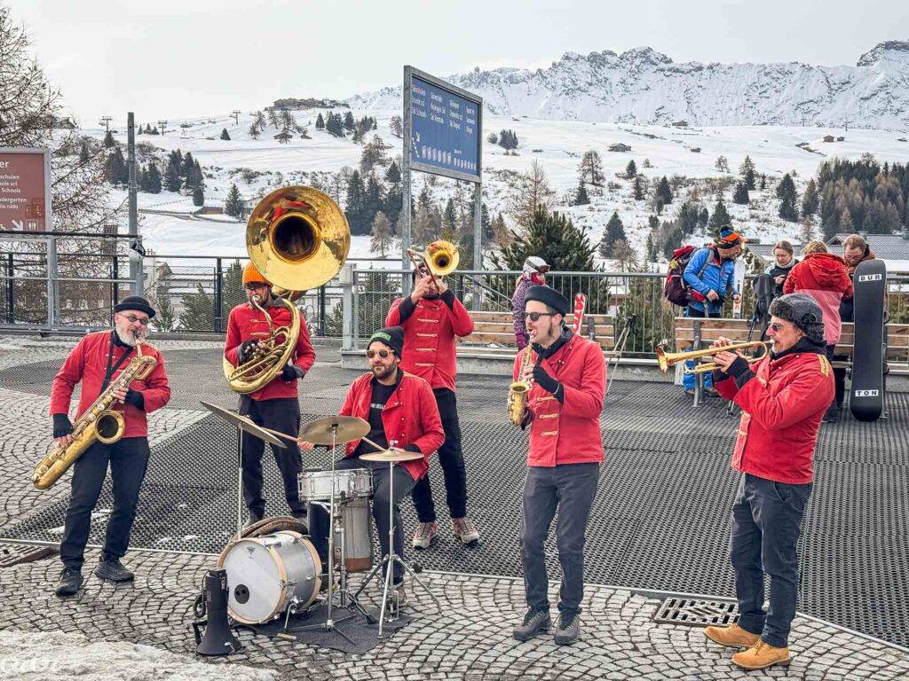 Seiser Alm, swing on snow, glazba na snegu