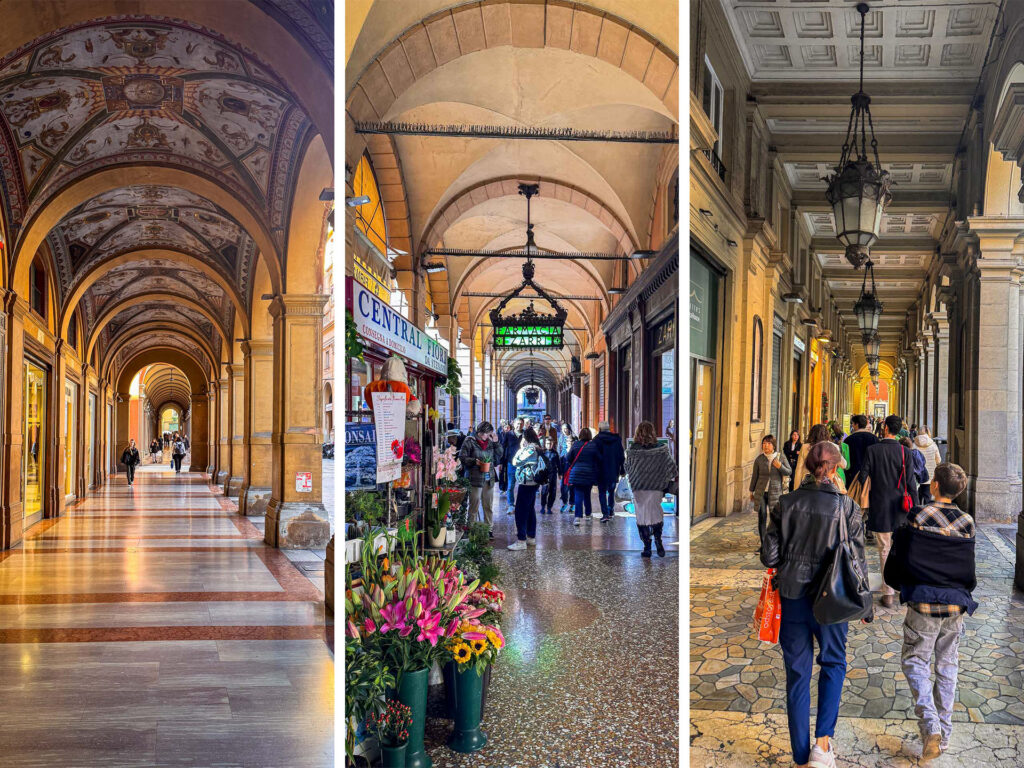 Bologna arkade kolaž