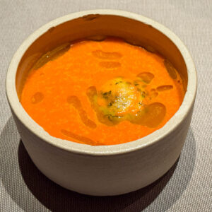 Rote Wand, kremna juha iz paprike, skutni cmok z zelišči2