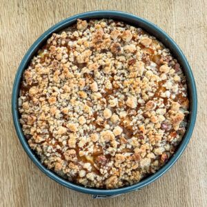 Skutni kolač z jabolki, priprava, iz pečice8