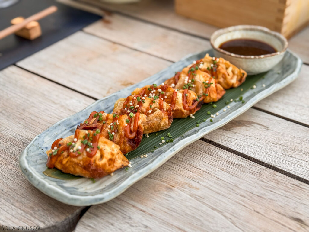 Matsunoki, gyoza z zelenjavo, ocvrta