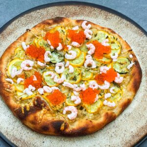 Pizza z bučmai in severnimi rakci11